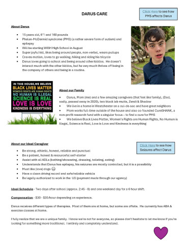 Caregiver Needed for Joyful Teen with Special Needs (Westchester, LA) - $30-$35/hour DOE
