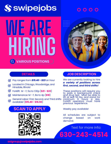 Warehouse Workers Wanted