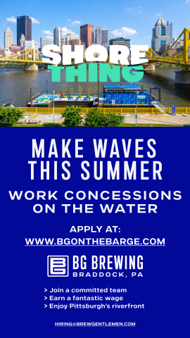 Immediate/Urgent: College Students Seasonal Summer Outdoor Downtown Pittsburgh