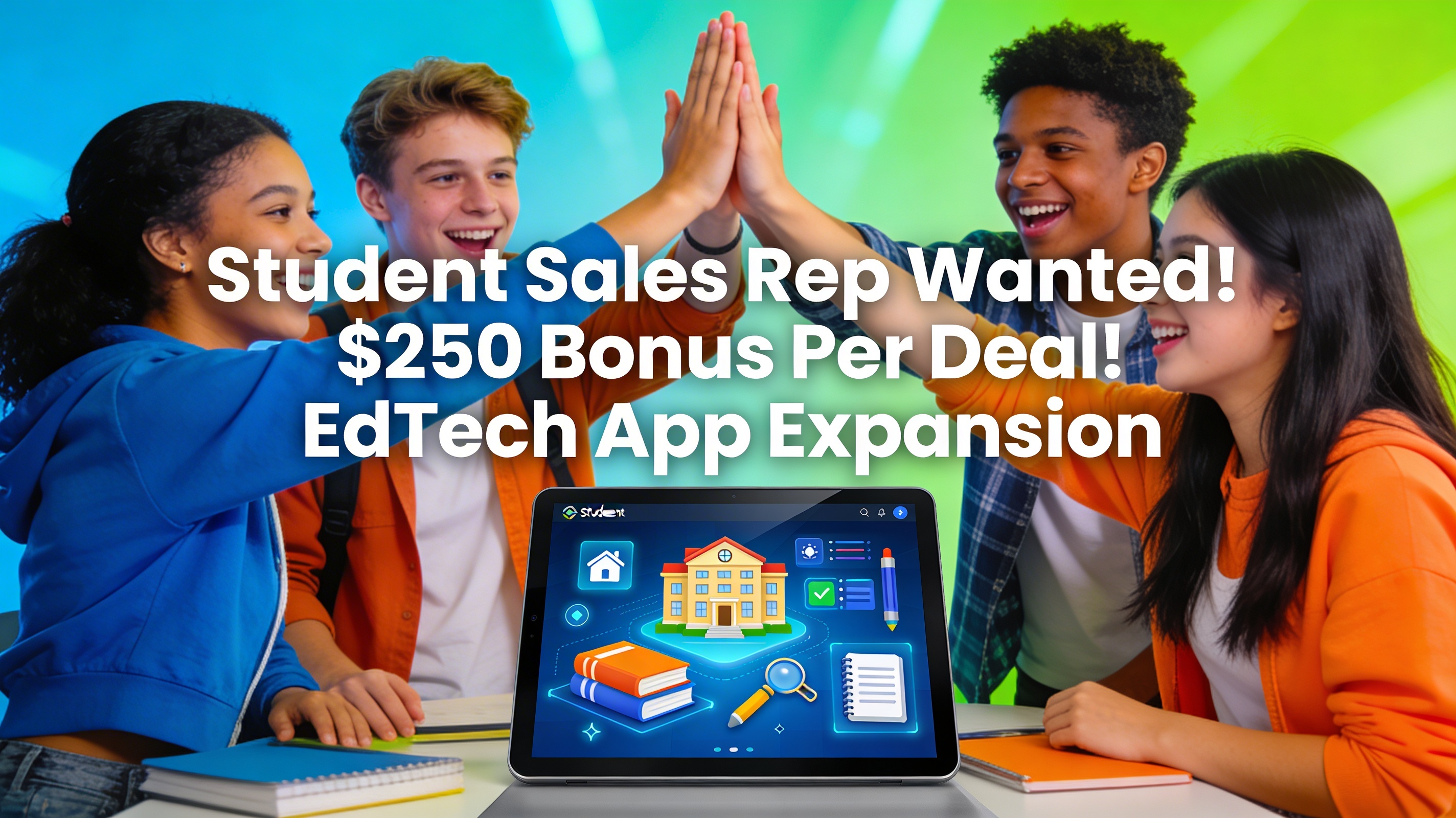 Student Sales Rep for Education App – $250 Bonus per Deal!