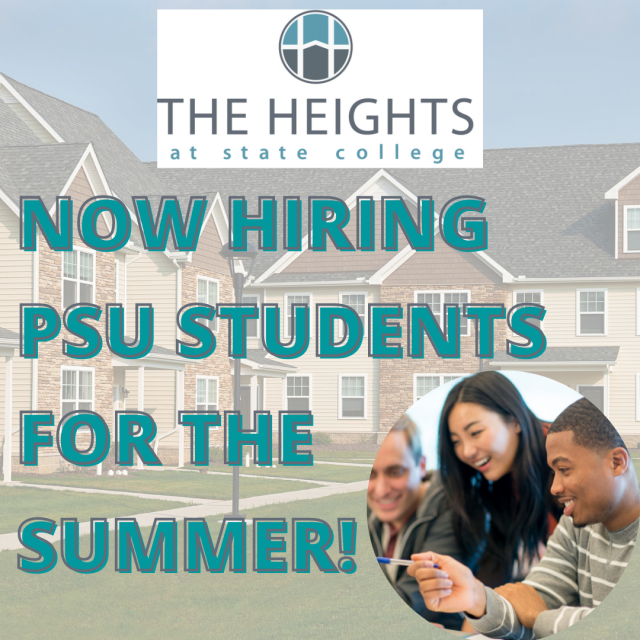 Great Job Near Penn State University! Summer Turn Over Temp - Hiring Students - Vimarsana News