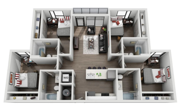 Private Room Near UTA at Liv+ Arlington – Shared Apartment – Available August 2025