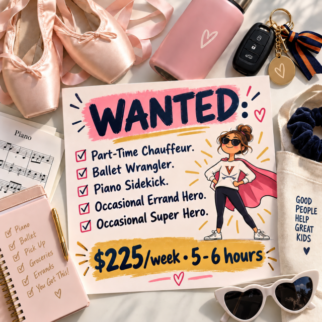UVA Student Needed: After-School Driver & Family Assistant — $225/Week