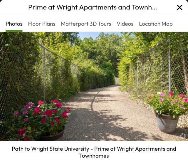 Walk to Wright State, bus to Sinclair or UD