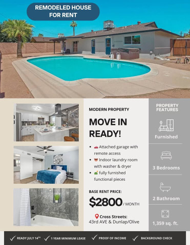 3 Beds 2 Baths - House